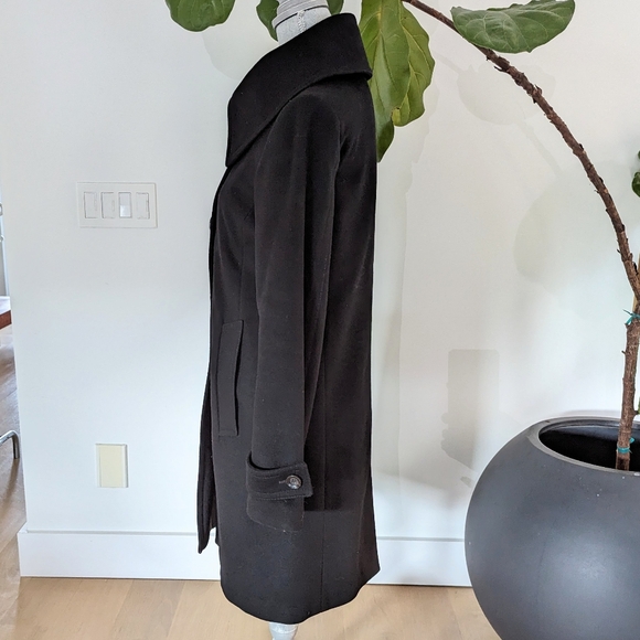 Club Monaco Black Wool Coat - Picture 3 of 6